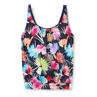Abbildung von Firefly Mayla Tankini Oberteil Navy Dark/Flower 50