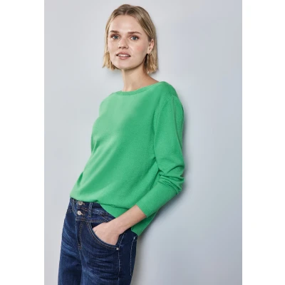 Abbildung von Street One Kuscheliger Strickpullover, Damen, Größe: 38, Grün
