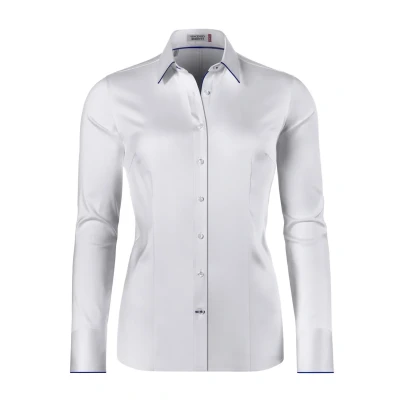 Abbildung von Vincenzo Boretti Tailliert Stretch Hemdbluse, Damen, Größe: 36, Weiß