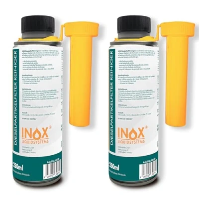 Abbildung von INOX® Hochwirksamer Dieselpartikelfilter Reiniger 2 x 250ml Diesel Additiv für alle Dieselmotoren als Zusatz zur einfachen Anwendung