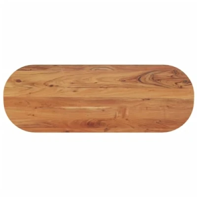 Abbildung von vidaXL Tischplatte, Holzplatte Holztischplatte Oval, Möbelplatte Platte für Beistelltisch Bartisch, Massivholzplatte Schreibtischplatte Ersatzplatte, 110x40x2,5cm Massivholz Akazie