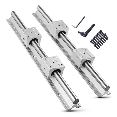 Abbildung von CNCMANS Linearführung Linearschiene 2Stück SBR16 600mm Edelstahl Führungsschiene mit 4Stück SBR16UU Linearlager Lagerblock, CNC Teile für 3D Drucker Schrittmotor (linearführung 600mm)