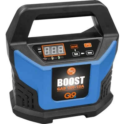 Abbildung von Güde 12V Batterieladegerät Automatik Batterielader 15A Autobatterie Ladegerät (BOOST Funktion, Maße: Länge 218mm Breite 147mm Höhe 222mm)
