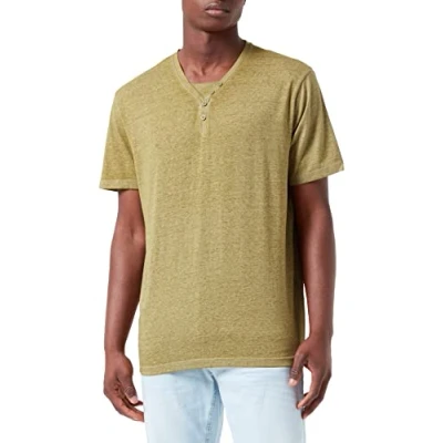 Abbildung von TOM TAILOR Herren Serafino T Shirt 1032269, 29003 Olive Branch Green, XL