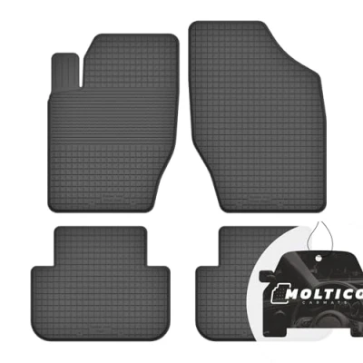 Abbildung von moto MOLTICO Gummimatten Auto, 4 teiliges Set, Allwetter Gummi Fußmatten mit Rand, Antirutsch &amp; Wasserfest Autoteppiche passend für DS 2015 2019