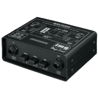 Abbildung von IMG STAGELINE LTR 102 Line Transformatoren zur optimalen Signalübertragung von Geräten zum Mischer oder Verstärker, Audio Transformator gegen Störungen und Brummschleifen, in Schwarz, 24.1800