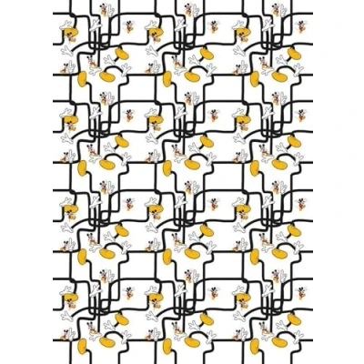 Abbildung von Komar Vliestapete &quot;Mickey Mouse Foot Labyrinth&quot;, 200x280 cm (Breite x Höhe)