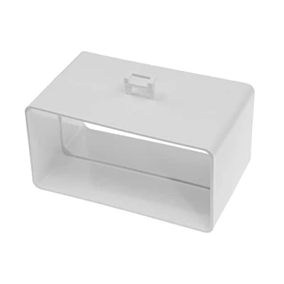 Abbildung von Vent Systems 110 x 55 mm rechteckiger Kanalverbinder Rohrauslass Auslaufkupplung Heizung, Kühlung, Lüftungsanschluss HVAC System Kanaladapter