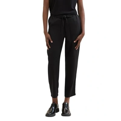 Abbildung von TOM Tailor Denim EMMA Straight LEG Stoffhose, Damen, Größe: Small, Deep black