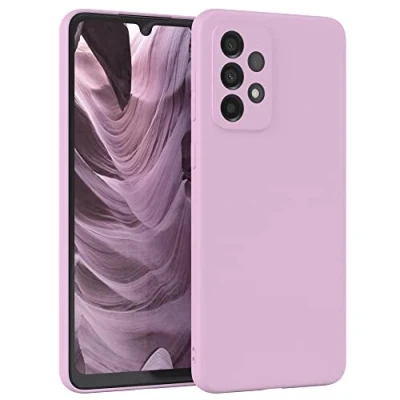 Abbildung von EAZY Case Silikonhülle für Samsung Galaxy A33 5G Hülle Silikon Violett weich stoßfeste Handyhülle Schutzhülle mit Kameraschutz Dünn Premium Schutz Cover TPU Phone Bumper in Flieder