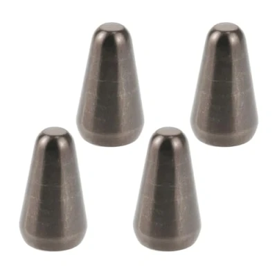 Abbildung von LT Easiyl 4 Stück 5 Wege Tonabnehmerschalter für Gitarre Spitze Metallschalterknopf Kompatibel mit Fender Strats ST Gitarren Oak Grigsby Schalter (Rotguss Schwarz)
