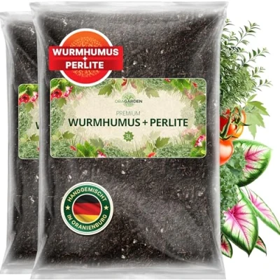 Abbildung von ORAGARDEN Wurmhumus mit Perlite für lockeren Boden 6L Pflanzenerde gesunde Pflanzen und Garten