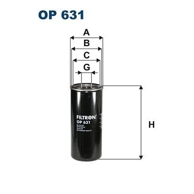 Abbildung von FILTRON OP 631 Ölfilter 1 3/8 16 UNF Anschraubfilter VOLVO: FH II, 12, 16, IVECO: Stralis