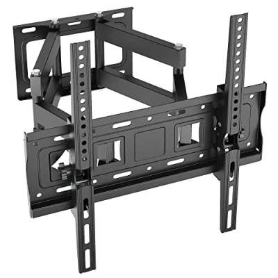 Abbildung von Muchen TV Wandhalterung Schwenkbare Neigbare Halterung für 26 55 Zoll Flach &amp; Curved Fernseher Monitor bis zu 30kg max.VESA 400x400mm