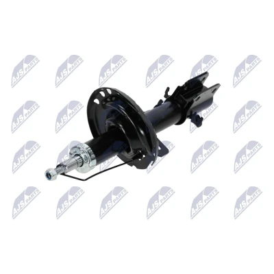 Abbildung von NTY A NS 003 Stoßdämpfer Vorderachse rechts Gasdruck Zweirohr Federbein oben Stift, unten Schelle NISSAN: Micra III Hatchback (K12) 1.2 16V, 1.4 16V