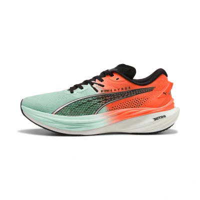 Abbildung von Puma Hyrox Deviate Nitro Laufschuh Straße, Größe: 48.5, Glowing red/mint melt Schuhe