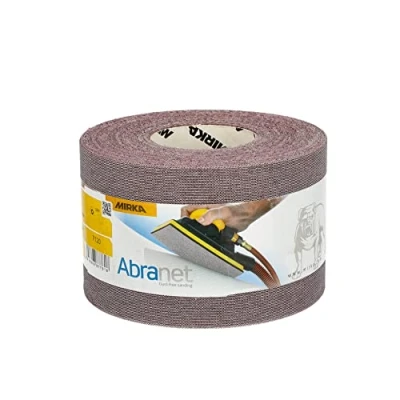 Abbildung von Mirka Abranet Netz Schleifrolle 115 mm x 25 m Klett / Korn P120 1 Rolle zum Schleifen von Holz, Spachtel, Lack, Kunststoff 5454400112