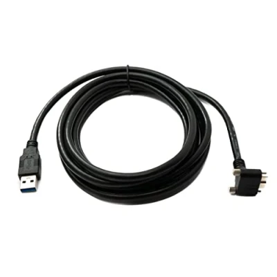 Abbildung von System S USB 3.0 Kabel 3 m Typ A Stecker zu Micro Adapter Winkel Schraube
