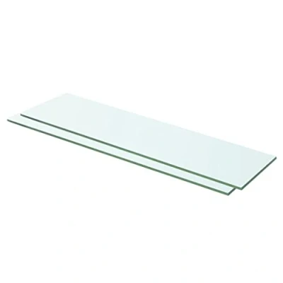 Abbildung von vidaXL 2X Regalboden Glas Glasboden Glasscheibe Glasplatte Regalbrett Ersatz Platte für Glasregal Klarglas Transparent 60x12cm