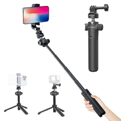 Abbildung von PGYTECH CapLock Verlängerungsstativ Mini Stativ für OSMO Action 5 Pro/4/3/2/Pocket 3/2, Selfie Stick Tripod Gopro 13/12/11/10/9, Insta360 Ace Pro 2/X3, XiaoYi/Feiyu Kamera