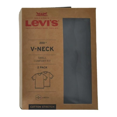 Abbildung von Levi ́s 200SF V Neck T Shirt 2er Pack jet black XL