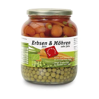 Abbildung von greenorganics Erbsen mit Möhren Bio 680g