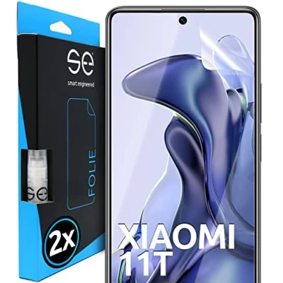 Abbildung von s.e Schutzfolie für Xiaomi 11T, 2 Stück, Full Screen, Positionierhilfe, Mi 11T Schutzfolie, transparente Displayfolie, funktionierende Alternative zu Schutzglas, Schutzglasfolie