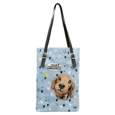 Abbildung von Dogo TALL Hello MY Hooman Handtasche, Damen, Größe: One Size, Blau
