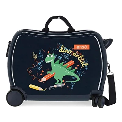 Abbildung von Enso Dino artist Multicolor Kinderkoffer 50 x 38 20 cm starres ABS seitliches Zahlenschloss 34 l 1,8 kg 4 Rollen Handgepäck