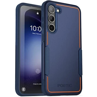 Abbildung von POETIC Neon Series Schutzhülle für Samsung Galaxy S23 Plus 5G 6,7 Zoll, zweilagig, robust, leicht, dünn, stoßfest, 2023, S23+ 5G, Marineblau