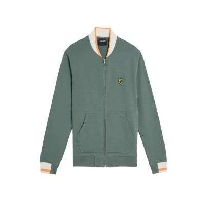 Abbildung von Lyle &amp; Scott Jersey Bomberjacke mit halbhohem Rand Grün