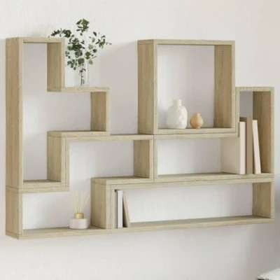 Abbildung von UJCHVHN Regal Wandregal Sonoma Eiche 96x12x64cm Holzwerkstoff Wandregale &amp; Leisten