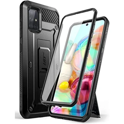 Abbildung von SUPCASE Hülle für Samsung Galaxy A71 (6.7&quot;) Case 360 Grad Handyhülle Outdoor Schutzhülle Bumper Cover [Unicorn Beetle Pro mit Integriertem Displayschutz, Gürtelclip und Ständer (Schwarz)
