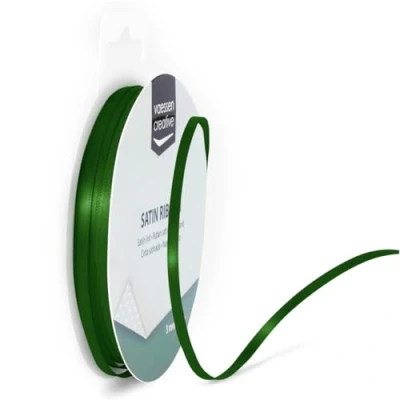 Abbildung von Vaessen Creative Satinband 3mmx10m Dunkel Grün