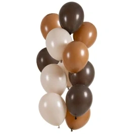 Abbildung von Luftballons Set Mokka Chocolate 33cm 12 Stücke