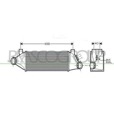 Abbildung von PRASCO FD910N003 Ladeluftkühler FORD: Transit Mk5 Bus, Kastenwagen