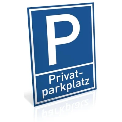 Abbildung von König Werbeanlagen Hinweisschild Schild Privat Parkplatz blau, stabiles Alu mit UV Schutz 20 x 30 cm
