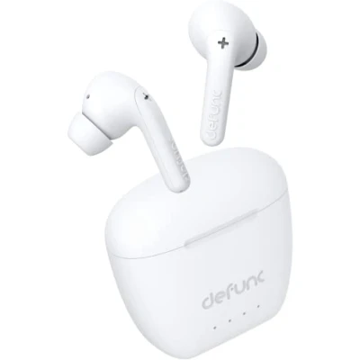 Abbildung von Defunc True Audio In Ear Wireless Ohrhörer, geringe Latenz, Bluetooth 5.3 Dual Kopfhörer, 30 Min. Schnellladekoffer, Touch Steuerung, IPX4 wasserdicht &amp; 3 Ohrstöpsel Größen, Weiß