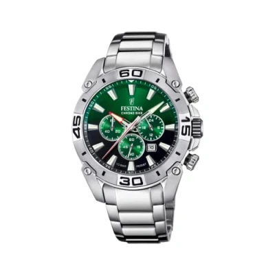 Abbildung von Festina Chronograph Chrono Bike 2021, F20543/3, Armbanduhr, Quarzuhr, Herrenuhr, Stoppfunktion, Edelstahlarmband