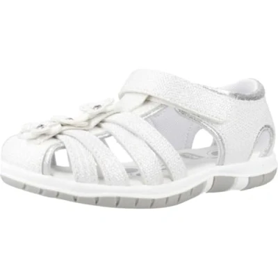 Abbildung von Chicco, Spinnensandalen für Kinder, Kindersandalen mit Praktischem Klettverschluss, Kinderschuhe, Italienisches Design, Silber, 24 EU