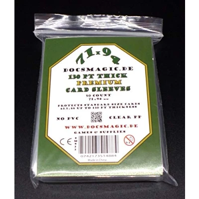 Abbildung von docsmagic.de 50 Premium Thick Card Sleeves 130 pt 3&quot; x 4&quot; Standard Size 71 94 mm Kartenhüllen