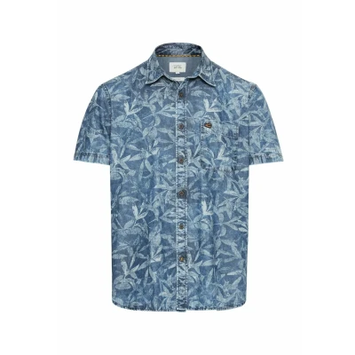 Abbildung von camel active Kurzarm MIT Alloverprint Hemd, Herren, Größe: Large, Elemental blue