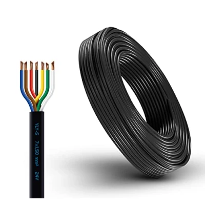 Abbildung von AUTOLIGHT 24 Fahrzeugkabel 7 adrig Fahrzeugleitung mit Kabelquerschnitt 7X 1,5mm² Kabel Anhänger KFZ PKW Boot polig Anhängerkabel mehradrig (15 Meter)