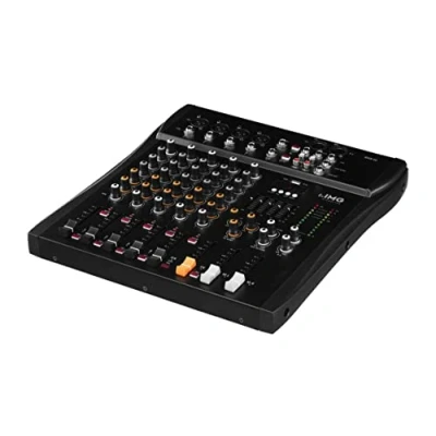 Abbildung von IMG STAGELINE MXR 60, 6 Kanal Audio Mischpult mit integriertem MP3 Player und Bluetooth Empfänger, Console 4 Mono Eingangskanälen Gainregler, Mix Pult in Schwarz