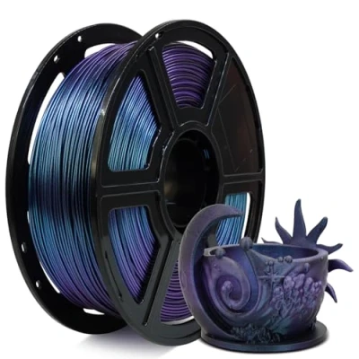 Abbildung von FLASHFORGE Chamäleon HS PLA Farbverlauf Burnt Titanium &amp; Nebula Purple, Max 500 mm/s schneller Druck, Farbverschiebungs filament 1,75 mm, ändert die Farbe je nach Licht und Winkel