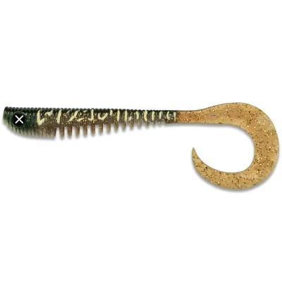 Abbildung von Monkey Lures Loopy Lui 25 cm Twister Angelköder, Curly Tail, Softbait, Gummiköder, Kunstköder, Spinnfischen Köder, Zander Angeln, Hecht Angeln (Vanilla Cognac leicht UV aktiv)