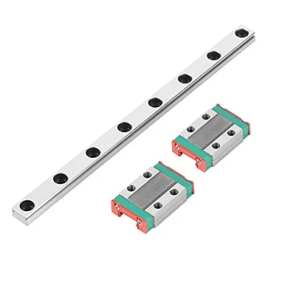 Abbildung von Miniatur Linearschiene Führungsschiene, MGN9B 150mm Mini Linear Rail Guide Linearführungsschiene, 9mm Breite Schiebetür Gide mit 2pcs Schiebeblock, Anti Rost und Hohe Präzision