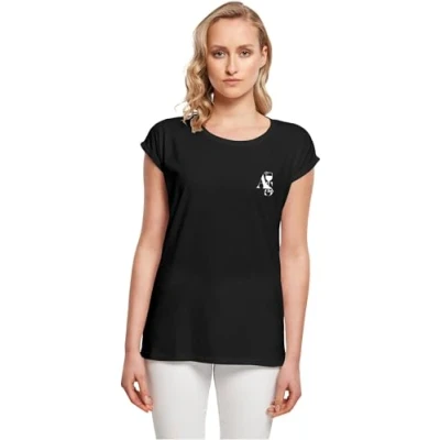 Abbildung von Mister Tee CLUB Extended Shoulder Tshirt print, Damen, Größe: Large, Black