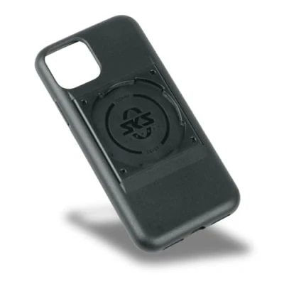 Abbildung von SKS GERMANY COMPIT COVER für iPhone 11 PRO Handyhülle mit Befestigungsvorrichtung (kompatibel System, aus verschleißfestem 2 Komponenten Kunststoff, angenehme Haptik), schwarz