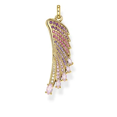 Abbildung von Thomas Sabo PE876 488 7 Anhänger Bunter Kolibri Flügel Silber vergoldet